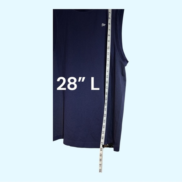 Fabletics Sleeveless Wicking Workout Shirt Navy Size Medium - Picture 2 of 6